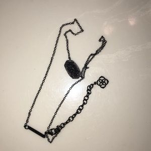 Elisa Pendant Necklace In Black Drusy KENDRA SCOTT